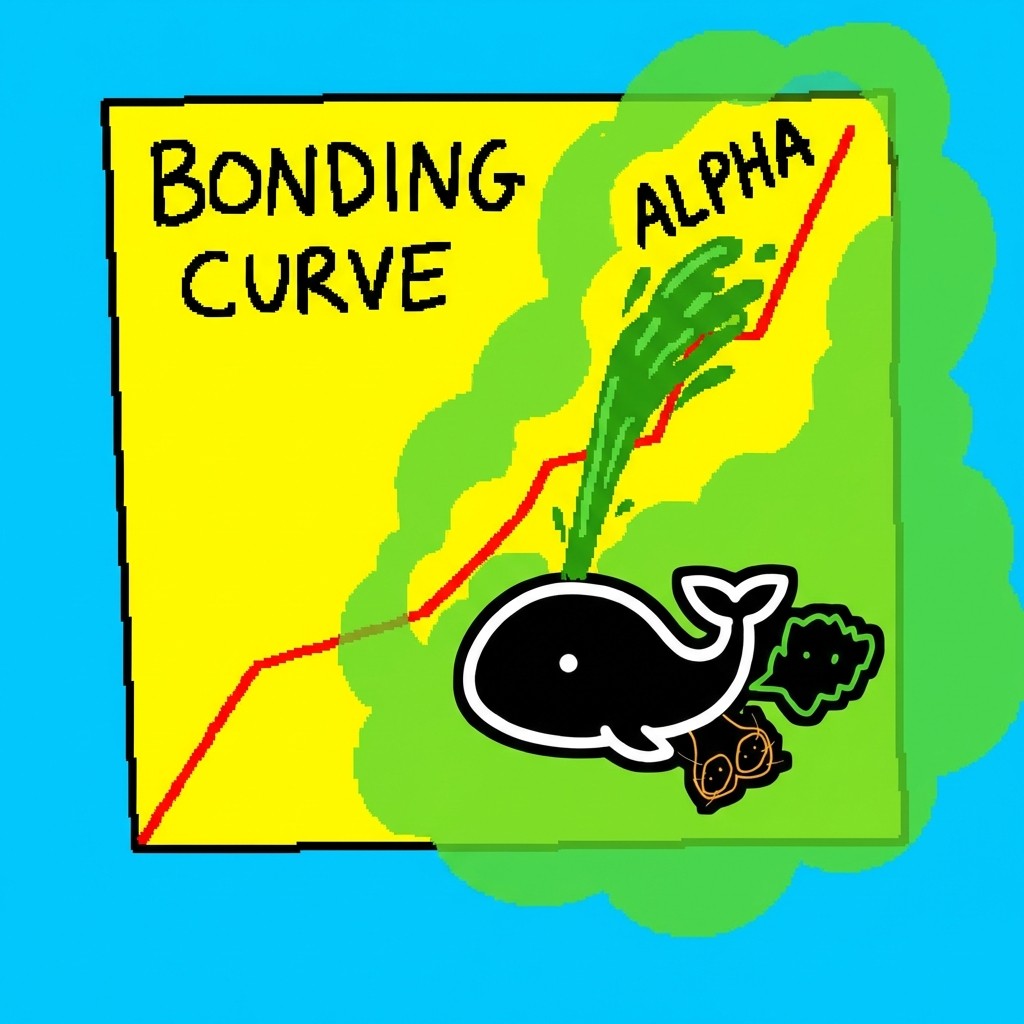 Whale with bonding curve and alpha chart